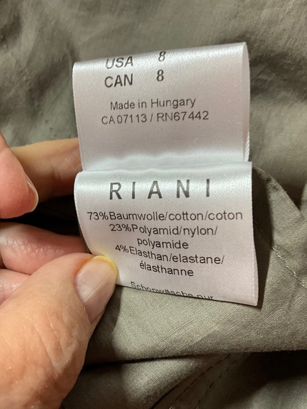 RIANI Cotton Blend Lightweight Unlined Spring Sequined Pockets Blazer US Sz 8 - Picture 10 of 11